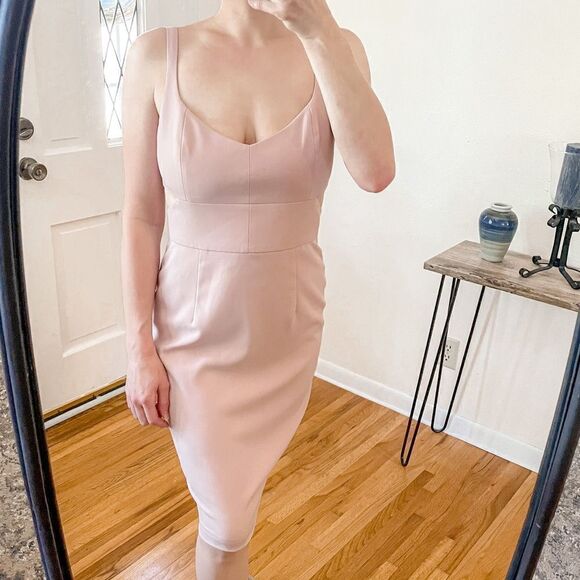 Jay Godfrey Lauda Cut Out Sheath Dress Blush 8 - Picture 8 of 8